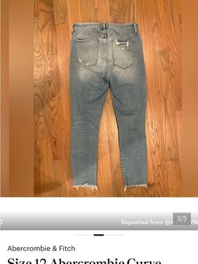 Abercrombie & Fitch Light Blue Distressed Skinny Jeans